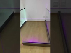 6063-T5 Canal U de aluminio para barandillas de vidrio con luces LED